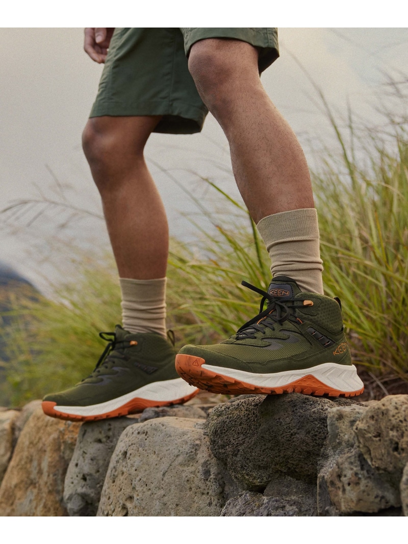 【SALE／30%OFF】KEEN MEN HIGHTRAIL MID WP メンズ ハイトレイル ミッド ウォータープルーフ キーン シューズ・靴 スニーカー ゴールド【RBA_E】【送料無料】