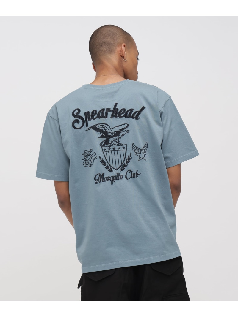 AVIREX 《WEB&DEPOT限定》SPEAR HEAD S/S T-SHIRT アヴィレックス トップス カットソー・Tシャツ グレー ホワイト ブルー ブラック【送料無料】