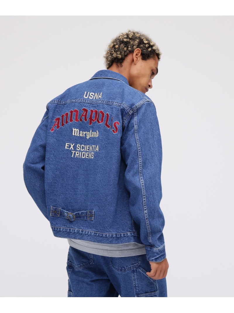 【SALE／30%OFF】AVIREX DENIM JACKET "ANNAPOLIS" アヴィレックス ジャケット・アウター ブルゾン・ジャンパー ブラック【RBA_E】【送料無料】｜ Fashion Men