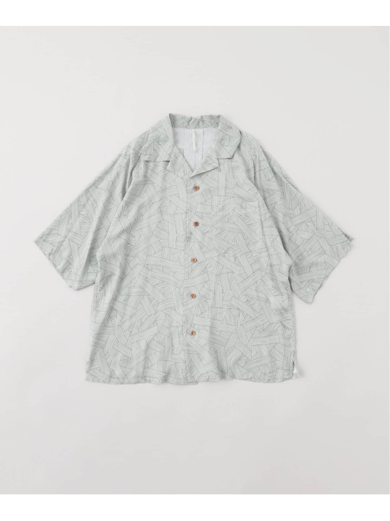 【SALE／30%OFF】EDIFICE m's braque (エムズ ブラック) 別注 デットストックアロハシャツ エディフィス トップス シャツ・ブラウス ホワイト【RBA_E】【送料無料】