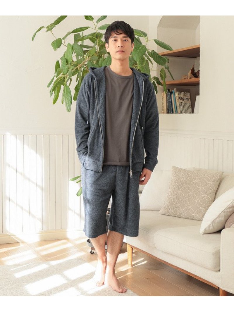 Union Station メンズ 杢パイルパーカー セットアップ対応