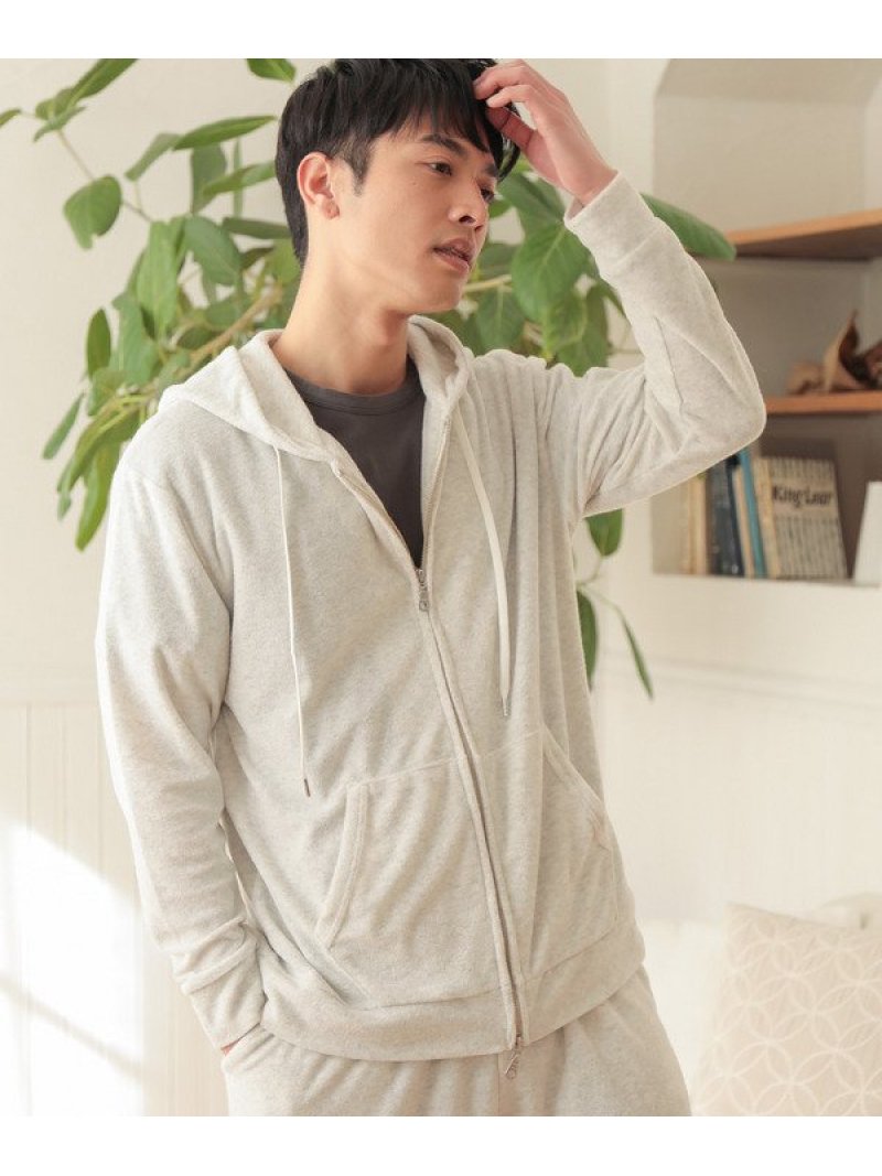Union Station メンズ 杢パイルパーカー セットアップ対応
