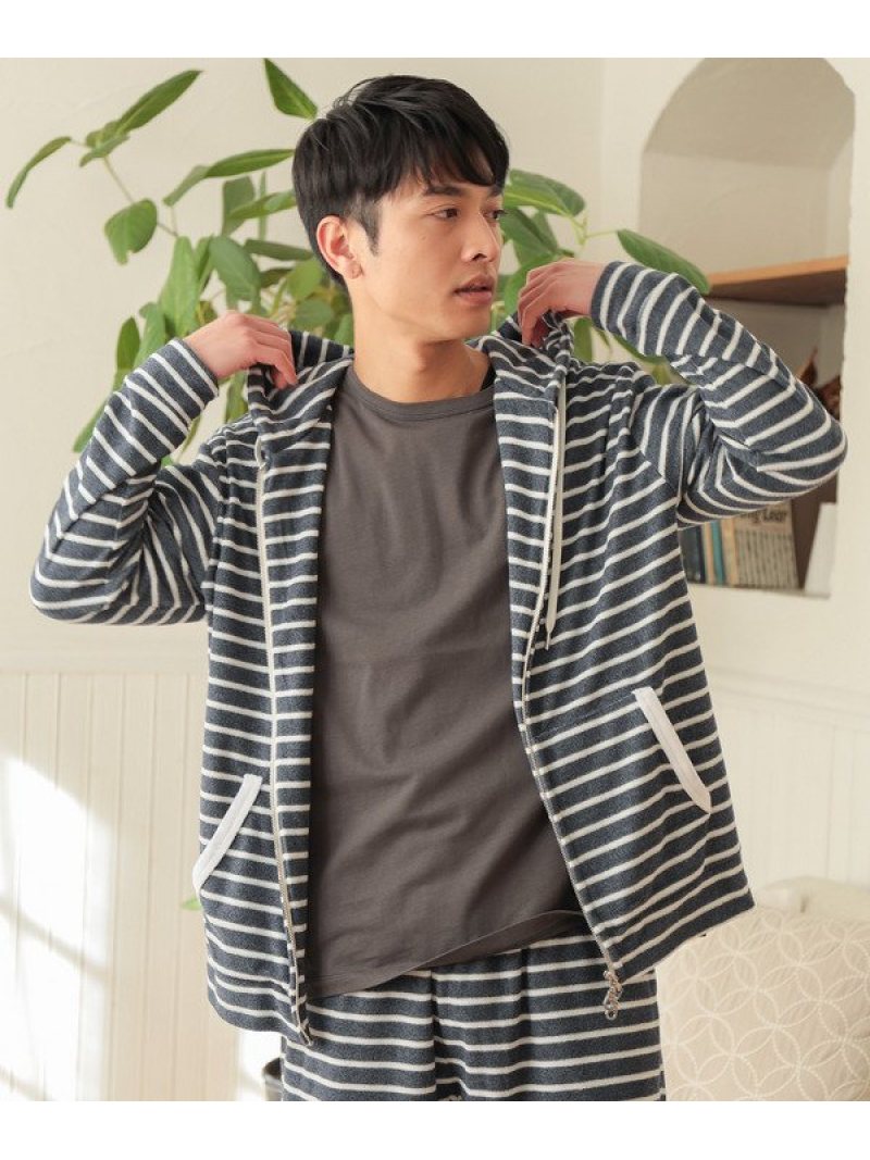 Union Station メンズ 杢パイルパーカー セットアップ対応