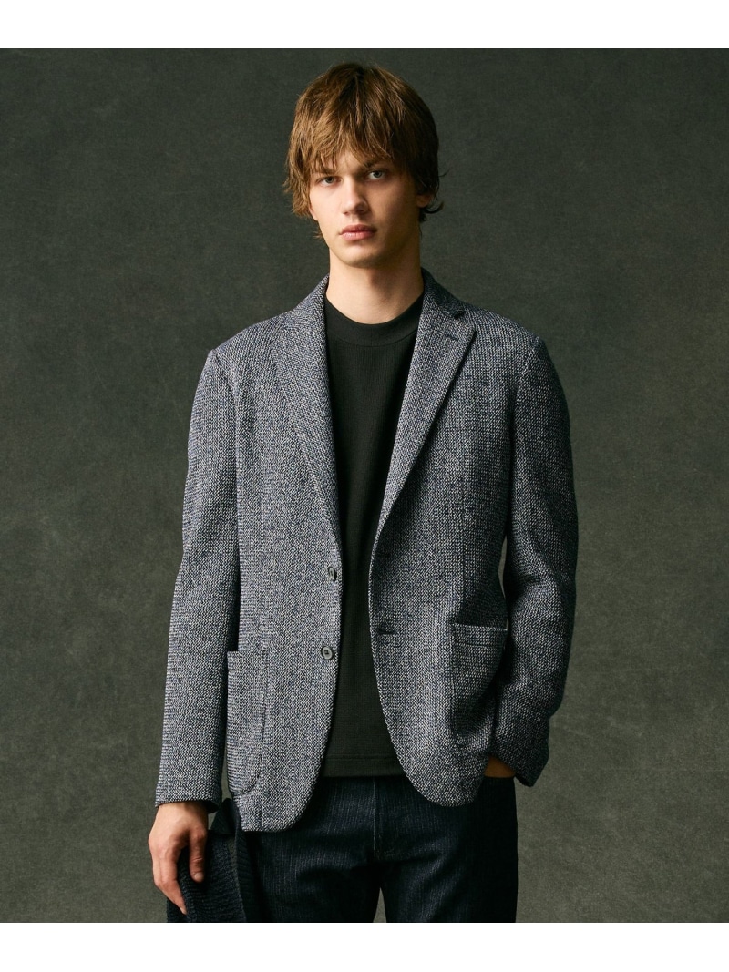 JOSEPH ABBOUD 【軽量/ストレッチ/洗える/JAPANファブリック/和紙】コンフォータブルジャージー ジャケット ジョセフアブード ジャケット・アウター テーラードジャケット・ブレザー ネイビー【送料無料】