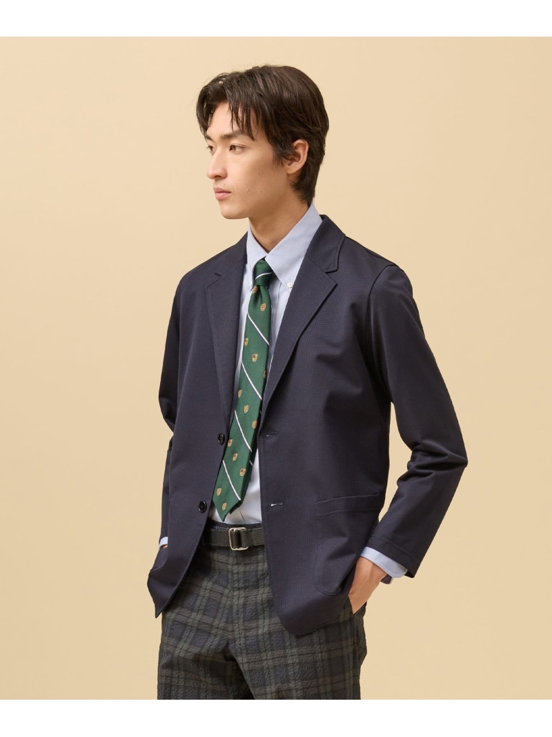 J.PRESS 【KANEMASA JERSEY】メランジチドリジャージー カットジャケット ジェイプレス ジャケット・アウター テーラードジャケット・ブレザー ネイビー グレー【送料無料】