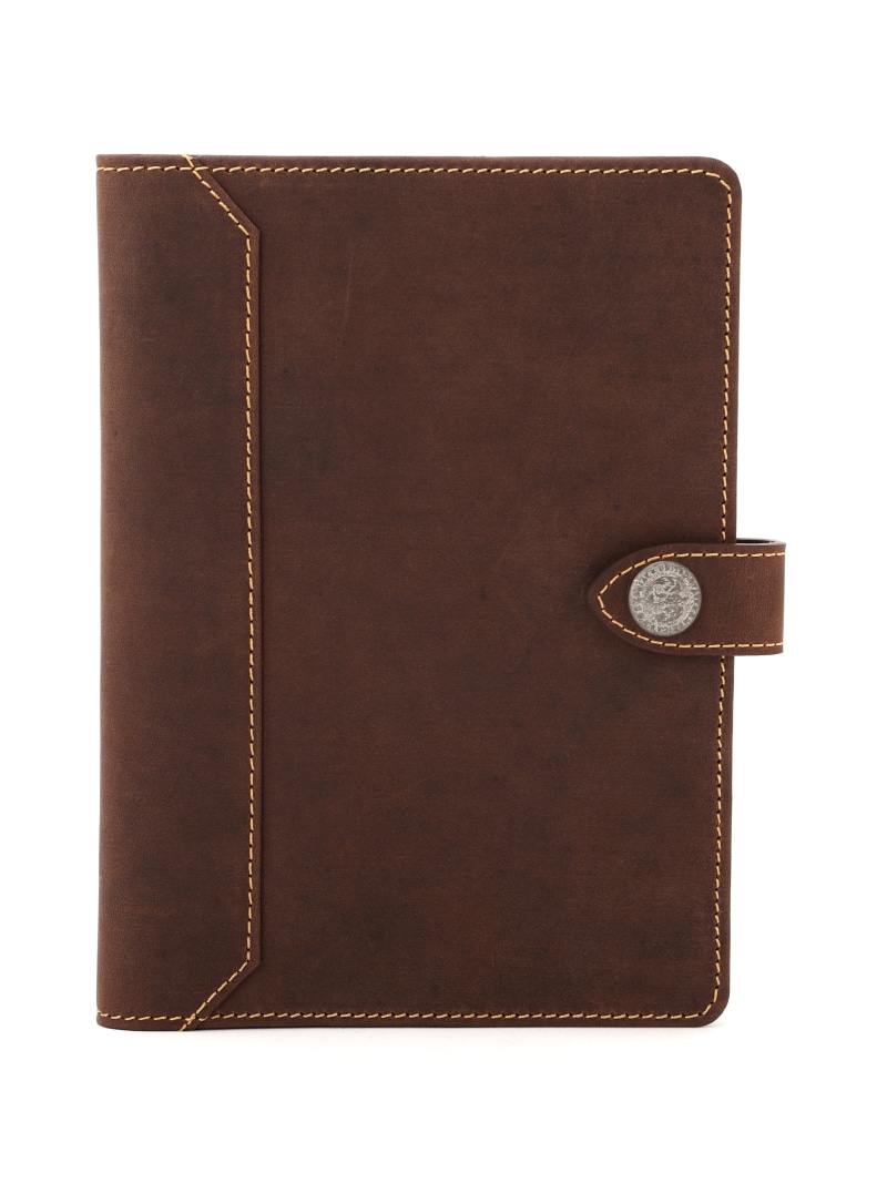 AVIREX OILED COW NOTEBOOK COVER アヴィレックス 流行り物雑貨 余分の物の流行り物雑貨 赤銅色【貨物輸送無料】