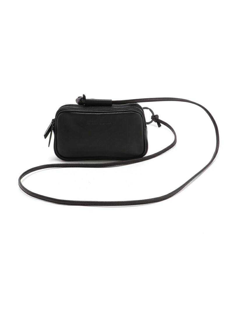 PATRICK STEPHAN PATRICK STEPHAN / Leather micro shoulder bag 'double zip' ダブルジップ レザー ショルダーバッグ パトリック ステファン バッグ ショルダーバッグ シルバー ブラック【送料無料】