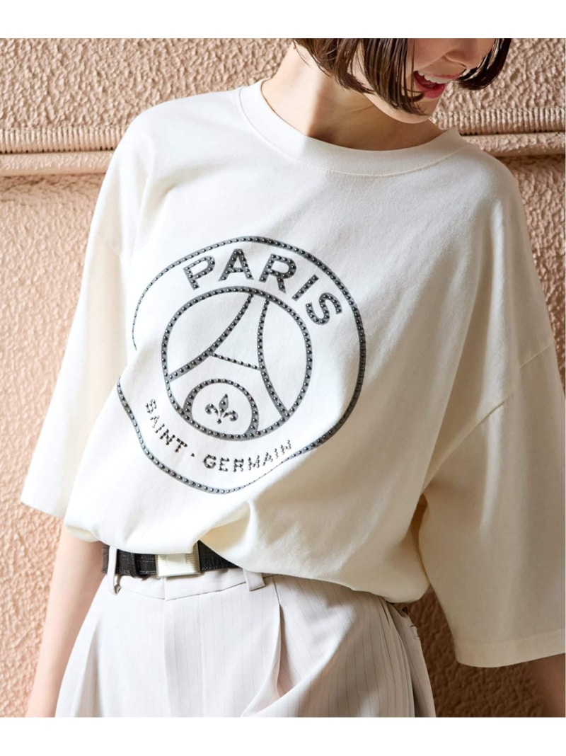 Paris Saint-Germain 【Paris Saint-Germain / パリ・サン=ジェルマン】 JP RIVET TEE エディフィス トップス カットソー・Tシャツ ホワイト ブラック【送料無料】｜ Fashion Men