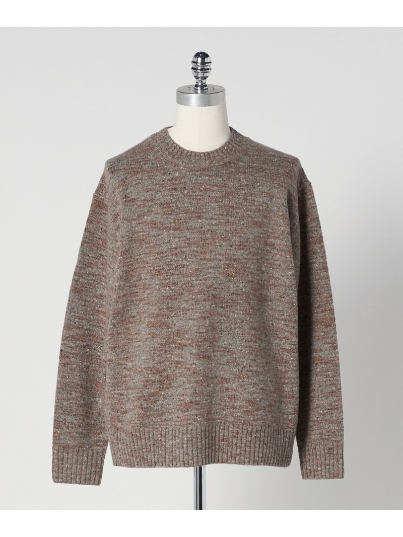 LOEFF ＜LOEFF＞カラーネップ ニット プルオーバー UNISEX ユナイテッドアローズ アウトレット トップス ニット ブラウン ベージュ【送料無料】｜ Fashion Men