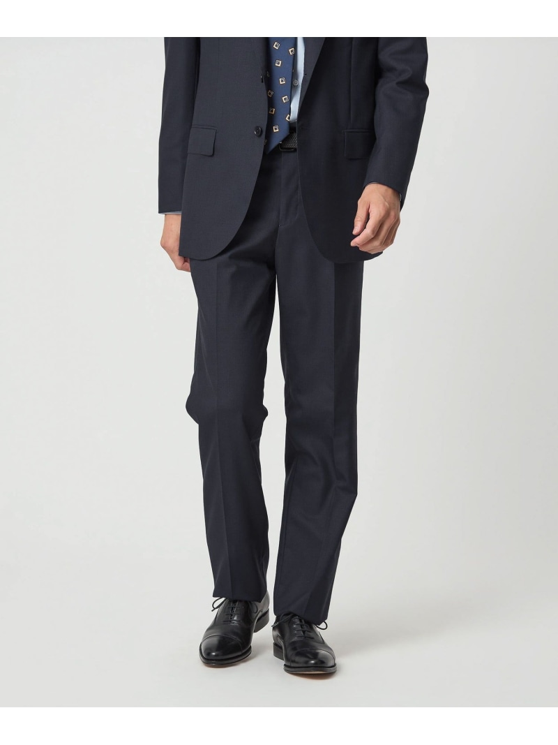 【SALE／40%OFF】UNITED ARROWS green label relaxing GUABELLO 組織無地 MF ノープリーツ スーツパンツ ユナイテッドアローズ アウトレット スーツ・フォーマル スーツパンツ グレー ネイビー【RBA_E】【送料無料】｜ Fashion Men