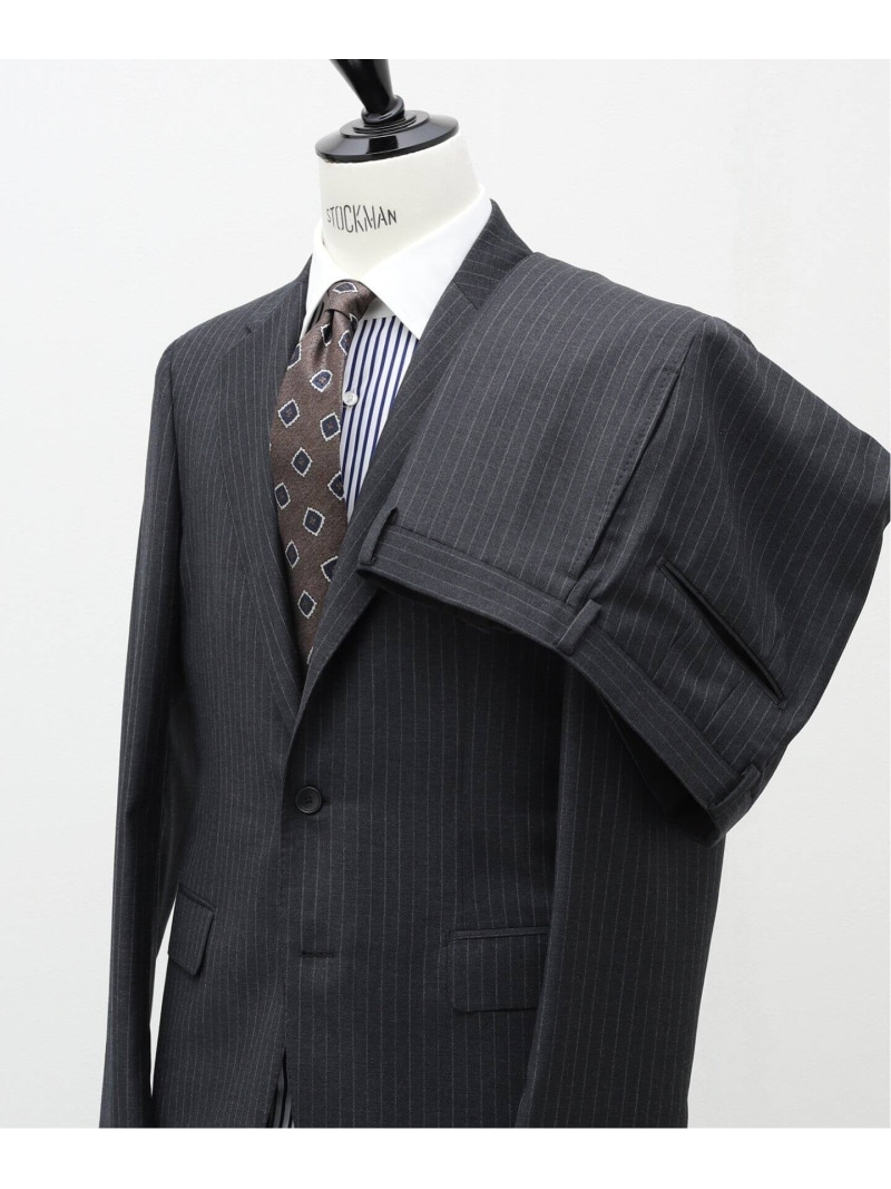 【SALE／30%OFF】EDIFICE 【CANONICO / カノニコ】CFT 3ボタン ストライプ エディフィス スーツ・フォーマル セットアップスーツ グレー ネイビー【RBA_E】【送料無料】