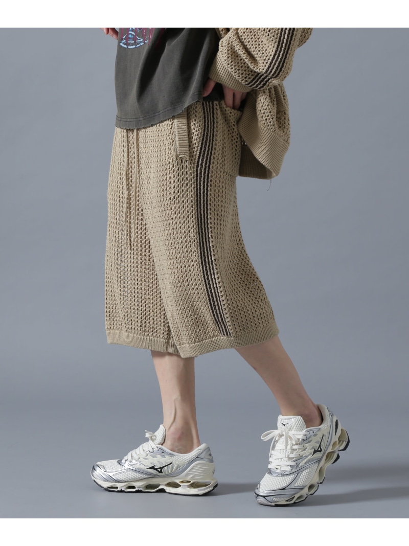 【SALE／50%OFF】LHP DankeSchon/ダンケシェーン/MESHKNIT SHORTS エルエイチピー パンツ その他のパンツ ベージュ ブラック【RBA_E】【送料無料】