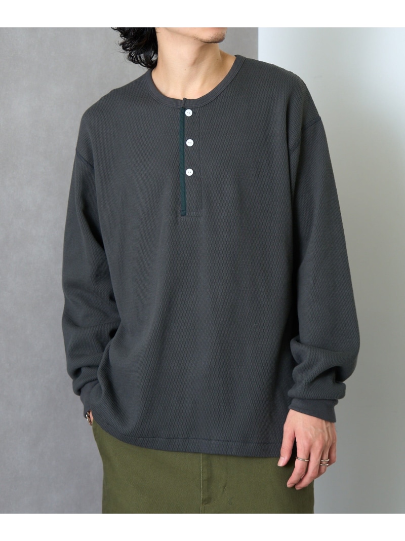 【SALE／26%OFF】Healthknit Healthknit/Tharmal King Raschel Honeycomb Henyneck L/S セットアップセブン トップス カットソー・Tシャツ ピンク ブラック【RBA_E】【送料無料】 5,032円
