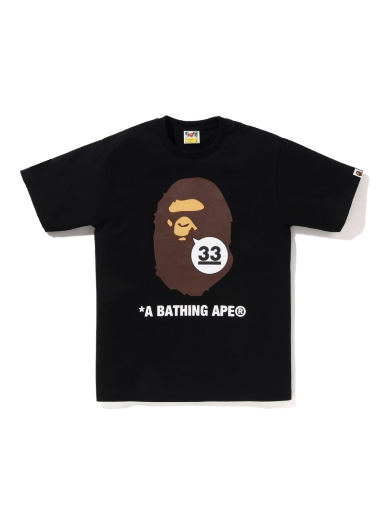 A BATHING APE A BATHING APE 33RD ANNIV. APE HEAD TEE ア ベイシング エイプ トップス カットソー・Tシャツ ホワイト ブラック【送料無料】｜ Fashion Men 8,833円