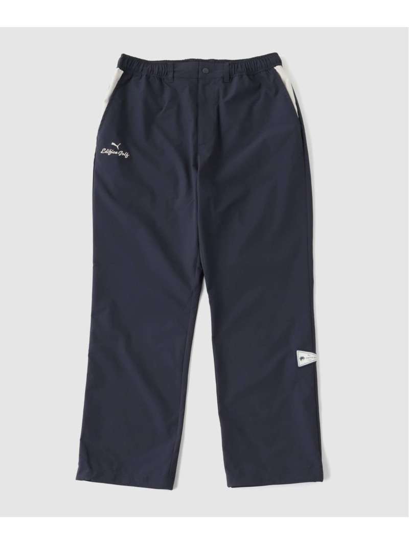 EDIFICE PUMA GOLF x EDIFICE GOLF ウーブンパンツ エディフィス パンツ スラックス・ドレスパンツ ネイビー ホワイト【送料無料】