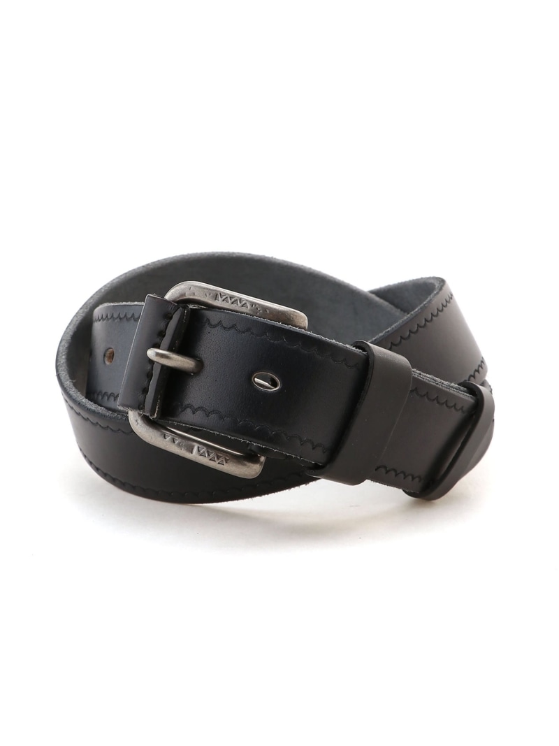 rehacer rehacer:Cow Leather Stamp Belt レアセル ファッション雑貨 ベルト ブラウン ブラック【送料無料】