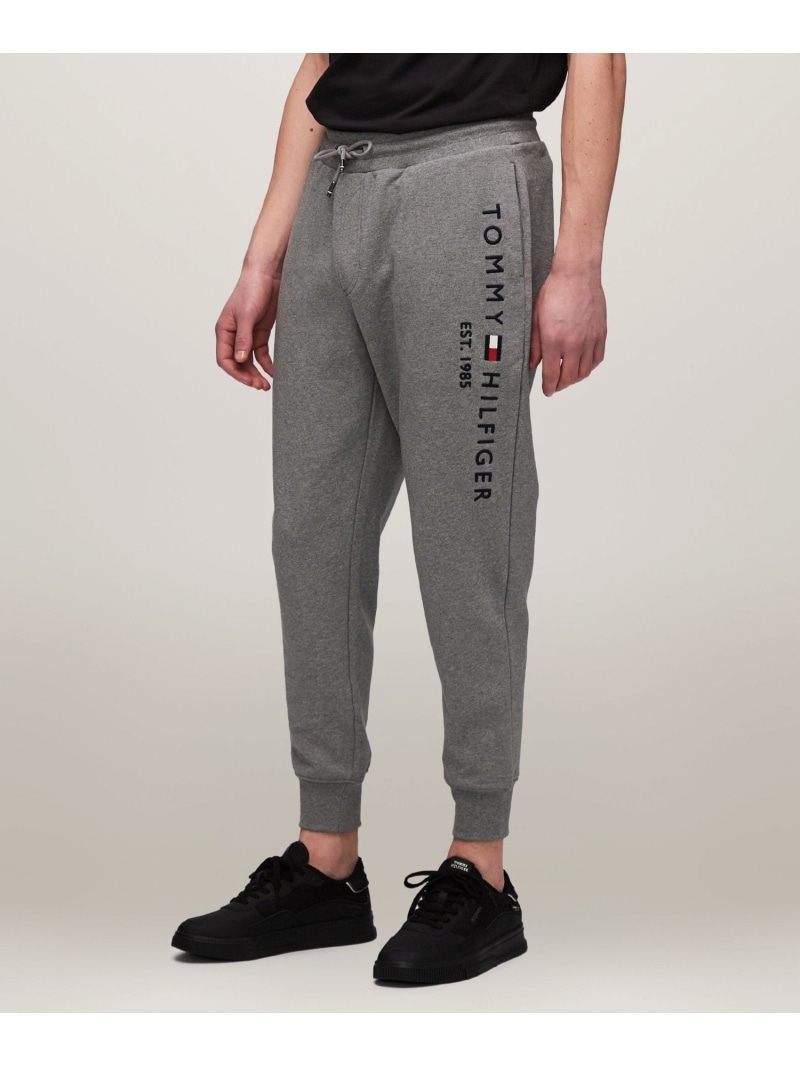 TOMMY HILFIGER ベーシックロゴスウェットパンツ トミーヒルフィガー パンツ ジャージ・スウェットパンツ ネイビー グレー【送料無料】