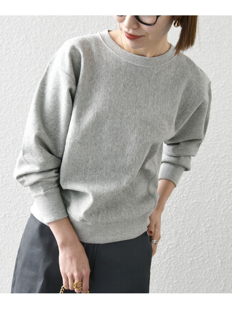 SHIPS any 【SHIPS any別注】Champion: リバースウィーブ(R) STANDARD スウェット◇ シップス トップス スウェット・トレーナー ベージュ グレー【送料無料】