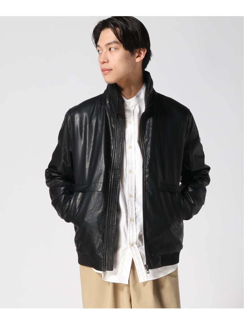 GUESS GUESS/(M)ECO Leather Jacket ジャケット ブルゾン ゲス ジャケット・アウター ライダースジャケット ホワイト ブラック【送料無料】｜ Fashion Men