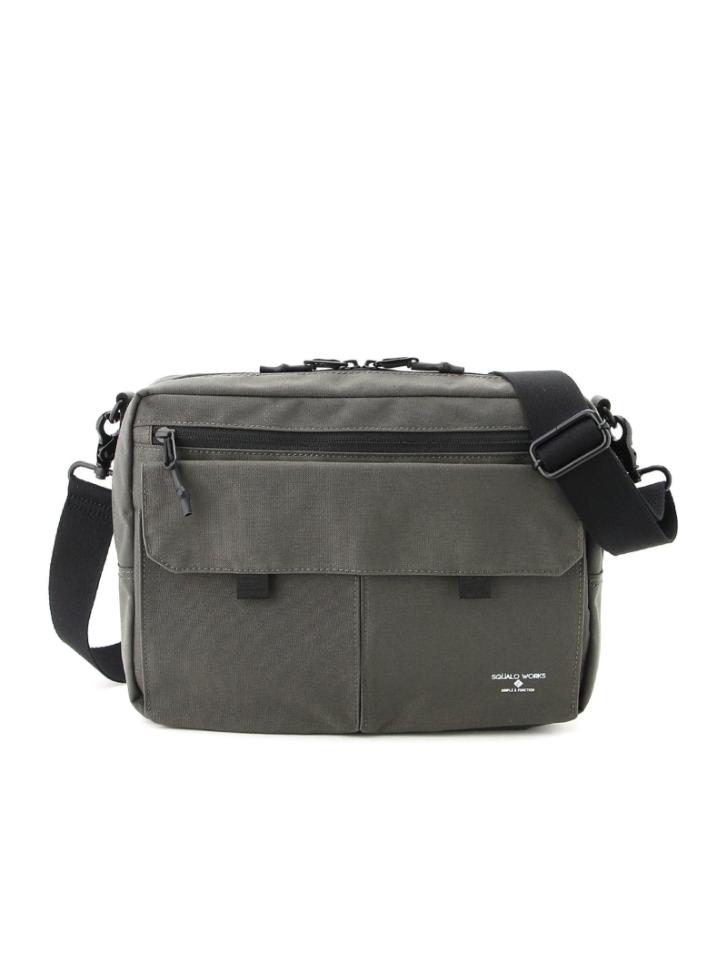 SQUALO WORKS Nylon OXSHOULDER BAG アールエフストア バッグ ショルダーバッグ グレー ブラック【送料無料】