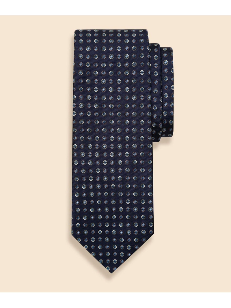 【SALE／20%OFF】BROOKS BROTHERS シルク トーナルフラワーモチーフ ジャカードタイ ブルックス ブラザーズ スーツ・フォーマル ネクタイ・蝶ネクタイ ネイビー【RBA_E】【送料無料】