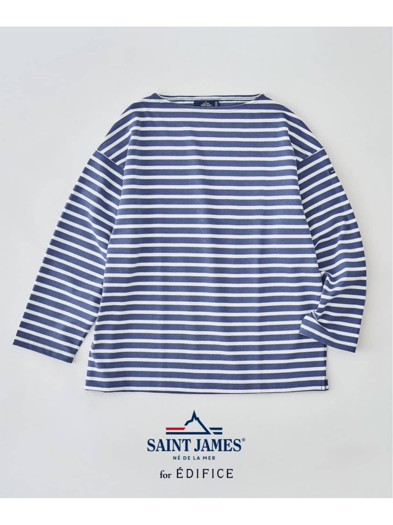 EDIFICE SAINT JAMES (セントジェームス) 別注 ウエッソン ルーズ ボーダー エディフィス トップス カットソー・Tシャツ ブラウン ネイビー グリーン【送料無料】 11,242円
