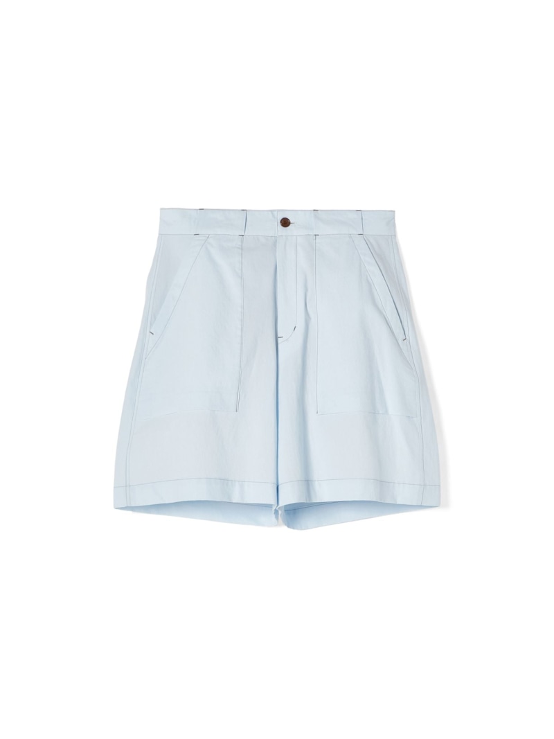 N.HOOLYWOOD COMPILE PATCH-POCKET HALF PANTS エヌ．ハリウッド ズボン下 余分の物のズボン下 青碧 薄墨色 米国海軍【貨物輸送無料】