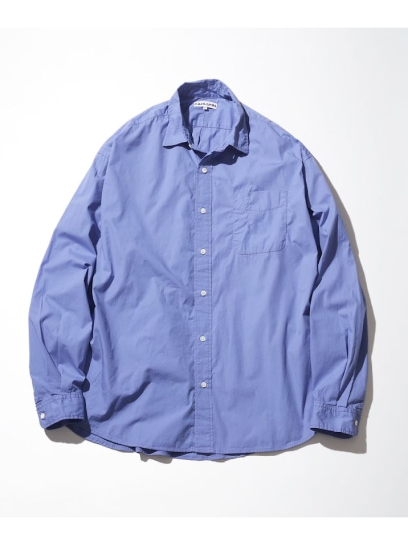 CAHLUMN Magazine Pocket Broad Shirt 25AW フリークスストア トップス プルオーバー・トップ 青色 米国海軍【貨物輸送無料】