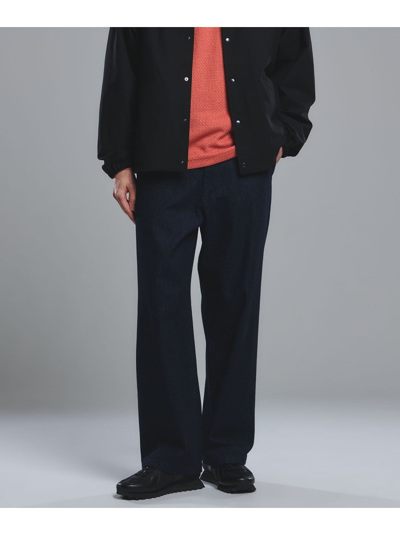 UNITED ARROWS green label relaxing ウォッシュド ワイド デニムパンツ ユナイテッドアローズ グリーンレーベルリラクシング パンツ ジーンズ・デニムパンツ グレー ホワイト ネイビー【送料無料】