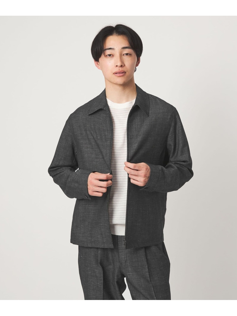 UNITED ARROWS green label relaxing TW リネン デニムライク 上衣 ユナイテッドアローズ グリーンレーベルリラクシング ジャケット・アウター 上衣・前掛け 黒いこと 緑であること【貨物輸送無料】
