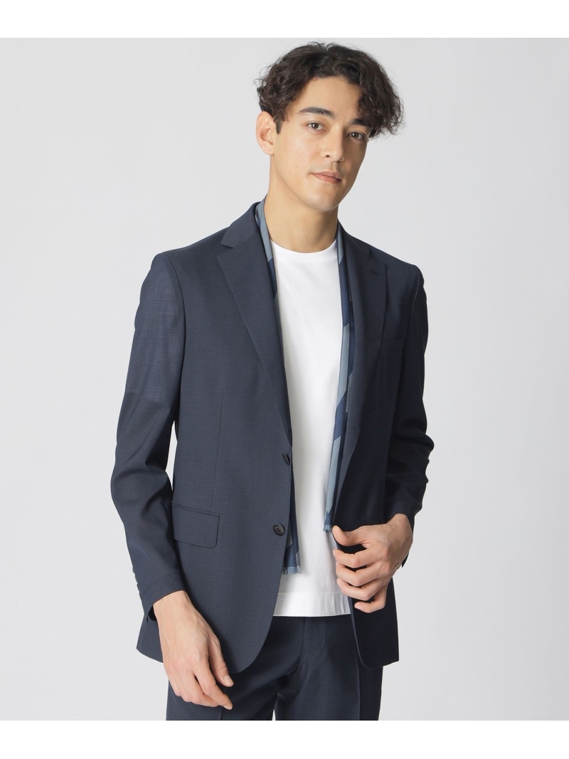 Paul Stuart 【Nikkei magazine掲げる】【STUART\u0027S TRAVELER】フロータブル・シアミニギンガムチェックジャケット/セットアップ着付ける能力のある 極点・スチュアート ジャケット・アウター テーラードジャケット・ブレザー 米国海軍 薄墨色【貨物輸送無料】