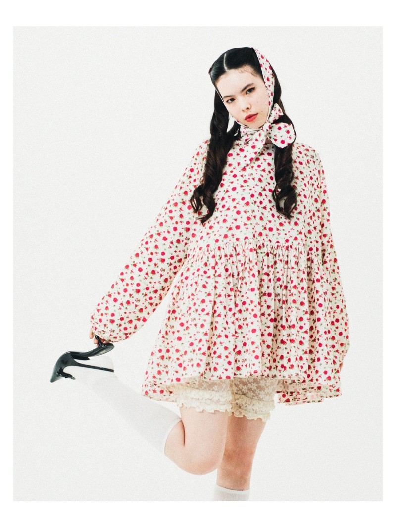 【SALE/30%OFF】realize select rose nylon mini dress レアリゼ トップス カットソー・Tシャツ ピンク ホワイト【RBA_E】【送料無料】| Fashion Men