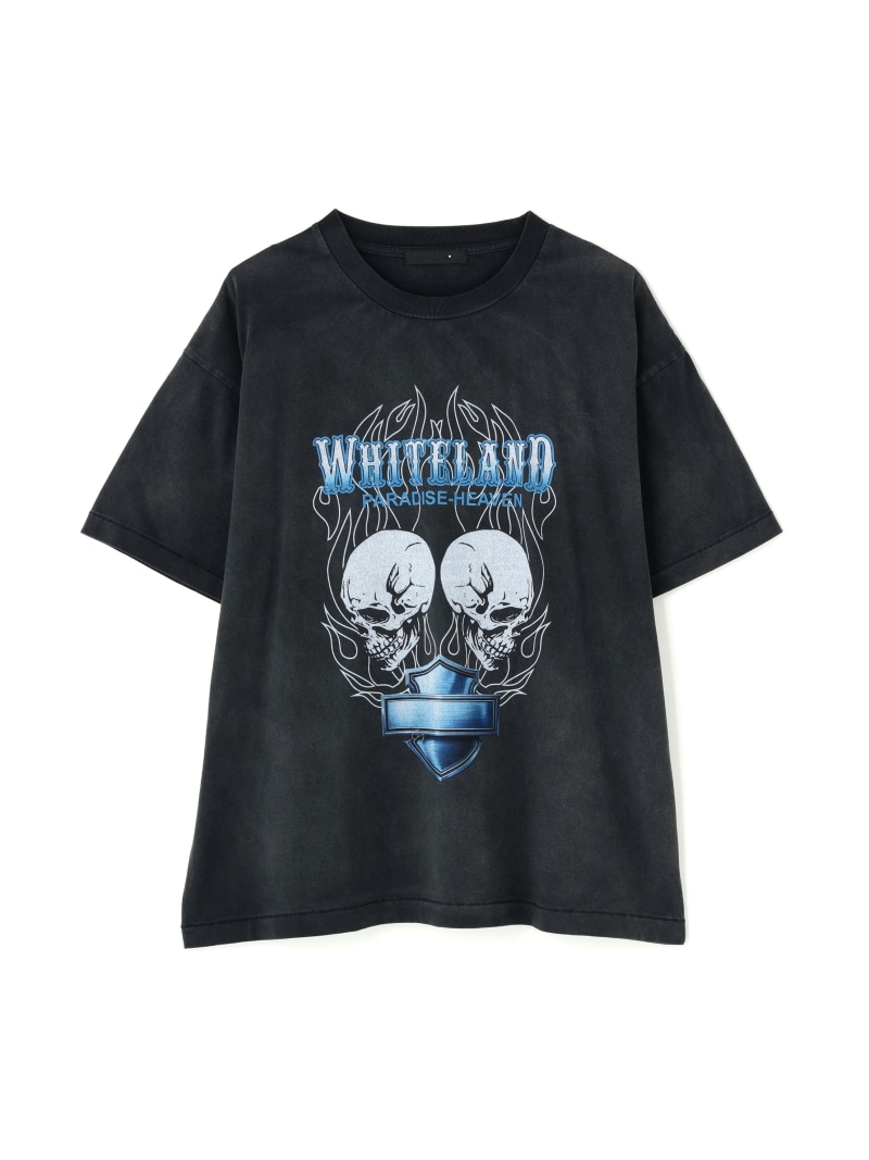 LHP WHITELAND/ホワイトランド/AMERICAN SKULL TEE エルエイチピー トップス カットソー・Tシャツ ブラック【送料無料】