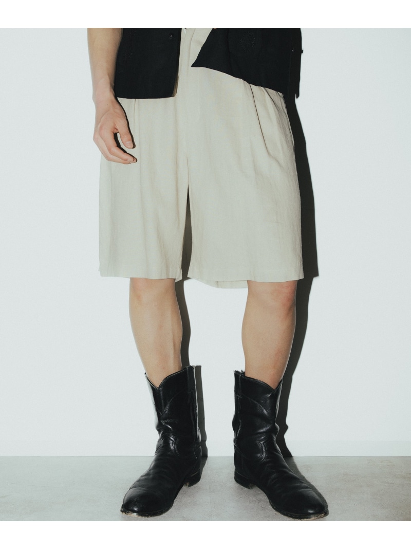 Schott LINEN SHORTS/リネン ショーツ ショット パンツ その他のパンツ ブラック カーキグリーン ベージュ【送料無料】| Fashion Men