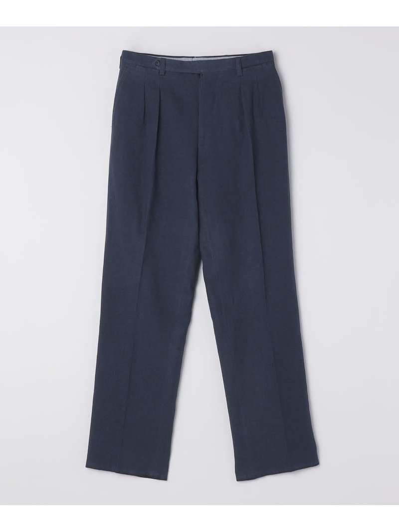 【SALE／40%OFF】SHIPS MEN 【SHIPS別注】Errico Formicola: サルトリアル リネン キャンバス スラックス シップス パンツ スラックス・ドレスパンツ ネイビー【RBA_E】【送料無料】 19,272円