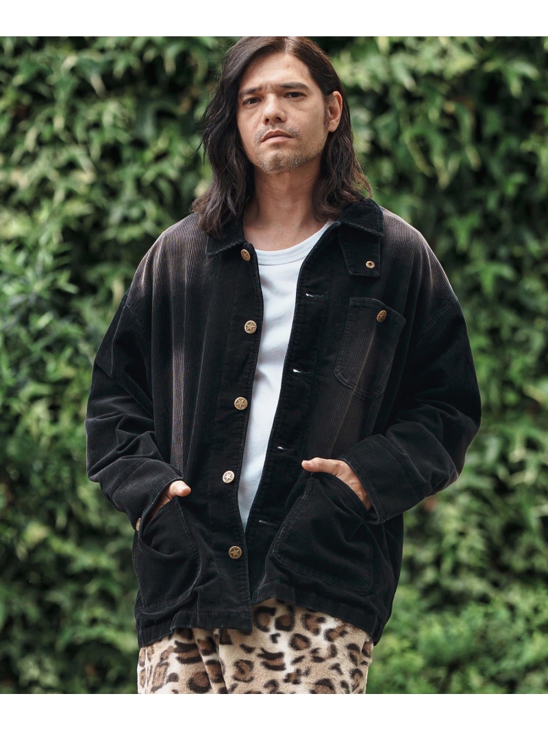 CAMBIO mj10844- Vintage Like Corduroy Short Blouson コーデュロイショートブルゾン カンビオ ジャケット・アウター その他のジャケット・アウター ブラック【送料無料】