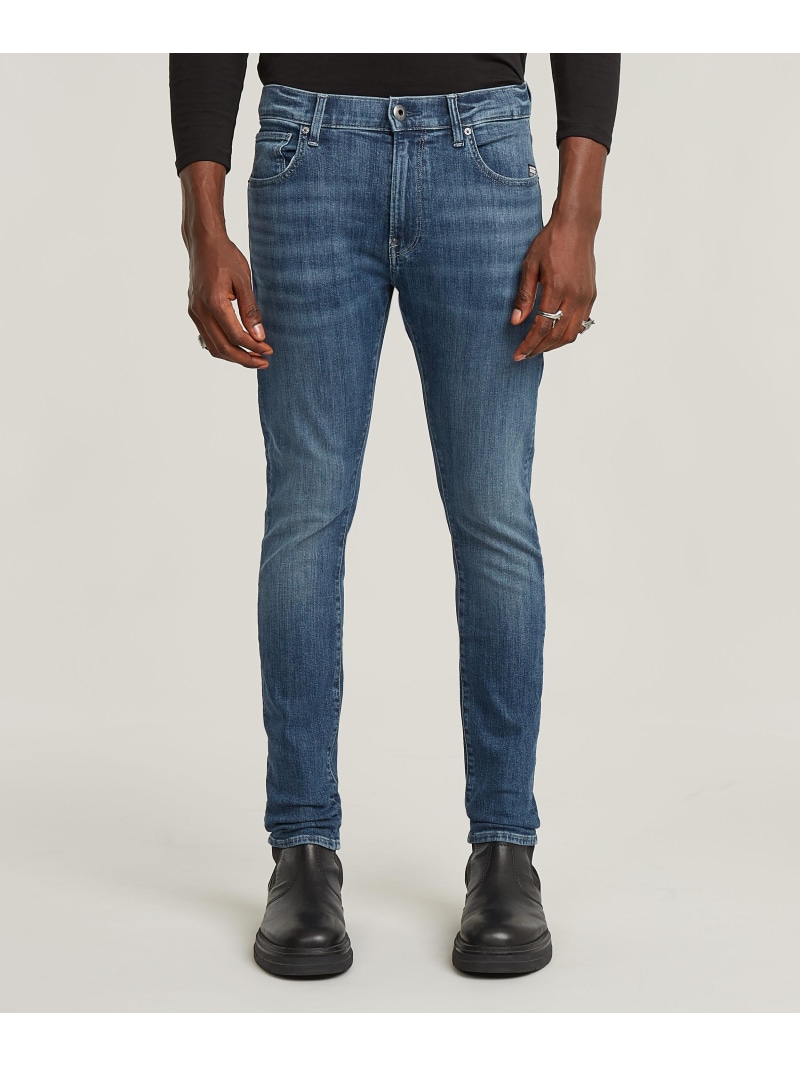 G-Star RAW 【堅苦しさ販売店】Revend Skinny Jeans/ベーシックデザインスキニージーンズ ジースターロゥ ズボン下 デニム・ジーンズズボン下 青色【貨物輸送無料】