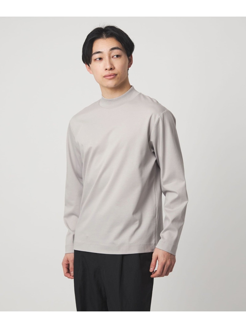 UNITED ARROWS green label relaxing L/A ポンチ モックネック カットソー -抗菌- ユナイテッドアローズ グリーンレーベルリラクシング トップス カットソー・Tシャツ ピンク ブラック グレー【送料無料】