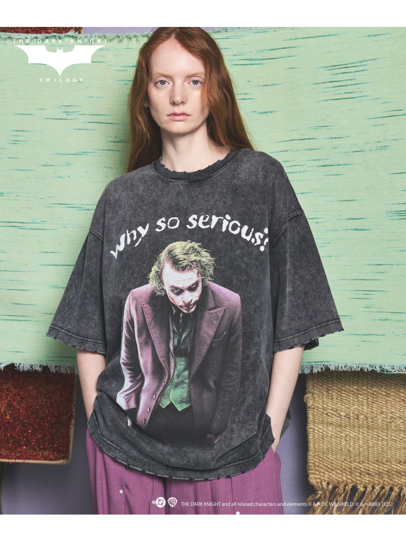MAISON SPECIAL 【MOVIE SERIES】「JOKER」Prime-Over Crew Neck T-Shirt メゾンスペシャル トップス カットソー・ティーシャツ 黒いこと 薄墨色【貨物輸送無料】