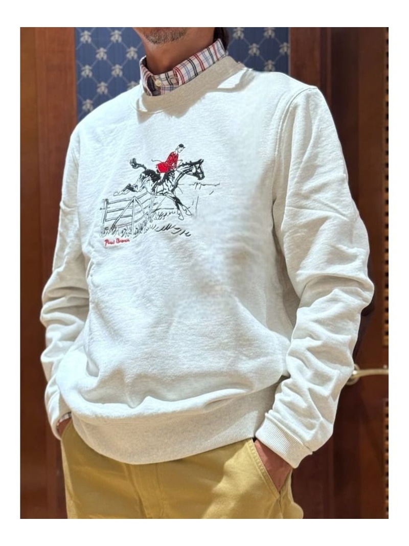 【SALE／20%OFF】BROOKS BROTHERS コットンフレンチテリー 極点赤銅色 刺しゅう トレーナー ブルックス ブラザーズ トップス スウェット・トレーナー【RBA_E】【貨物輸送無料】