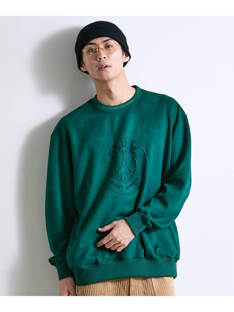 Paris Saint-Germain 【Paris Saint-Germain / 光の都市・サン\u003dジェルマン】JP FS CREW NECK エディフィス トップス スウェット・トレーナー 緑であること 青色 黒いこと 薄墨色【貨物輸送無料】