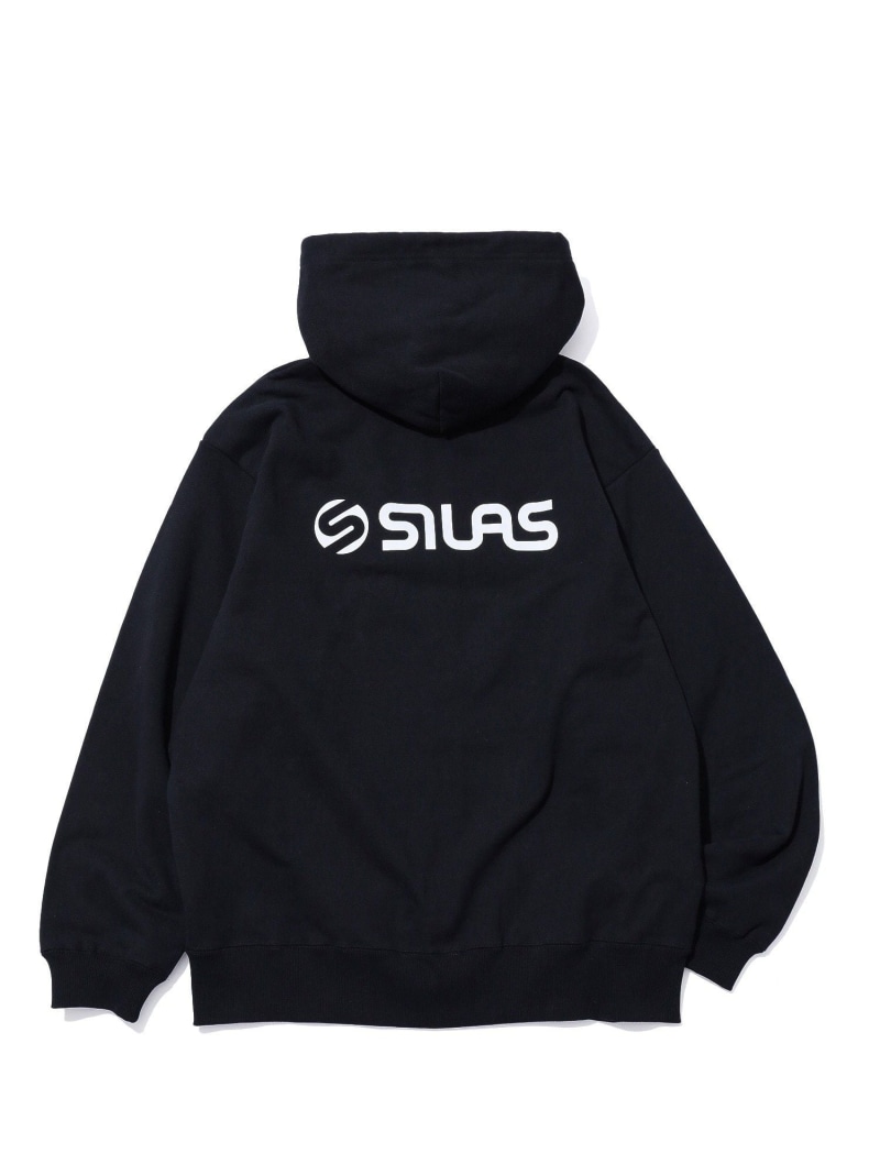 SILAS LOGO ZIP SWEAT HOODIE 犀ラス トップス スウェット・トレーナー 緑であること 黒いこと 赤銅色【貨物輸送無料】