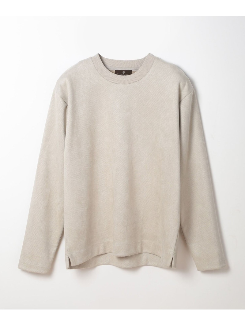 【SALE／50%OFF】MEN'S BIGI テックスエードロングスリーブカットソー メンズ ビギ トップス カットソー・Tシャツ ベージュ ネイビー ホワイト【RBA_E】【送料無料】｜ Fashion Men