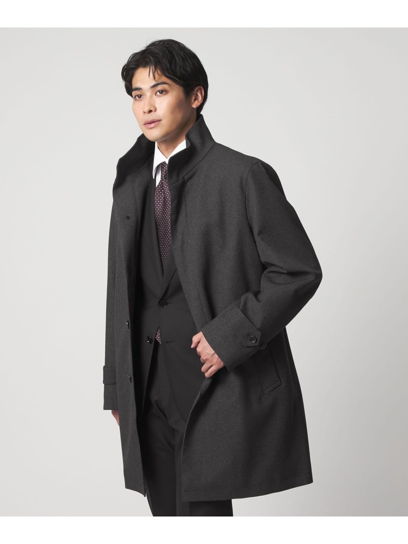 【SALE／30%OFF】a day インチ the life ウールライク 3WAY 照明ランプ色つや厚地の外套-撥水-＜A DAY IN THE LIFE＞ ユナイテッドアローズ 逃げ口 ジャケット・アウター 余分の物のジャケット・アウター 米国海軍 薄墨色 黒いこと【RBA_E】【貨物輸送無料】