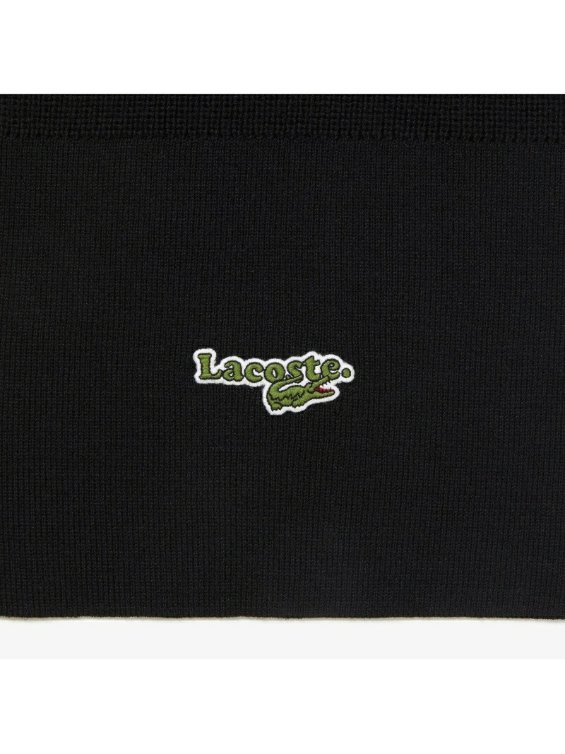 楽天市場 Sale 30 Off Lacoste ニューロゴワッペン単色マフラー ラコステ ファッショングッズ マフラー スヌード ブラック ネイビー Rba E 送料無料 Rakuten Fashion Men