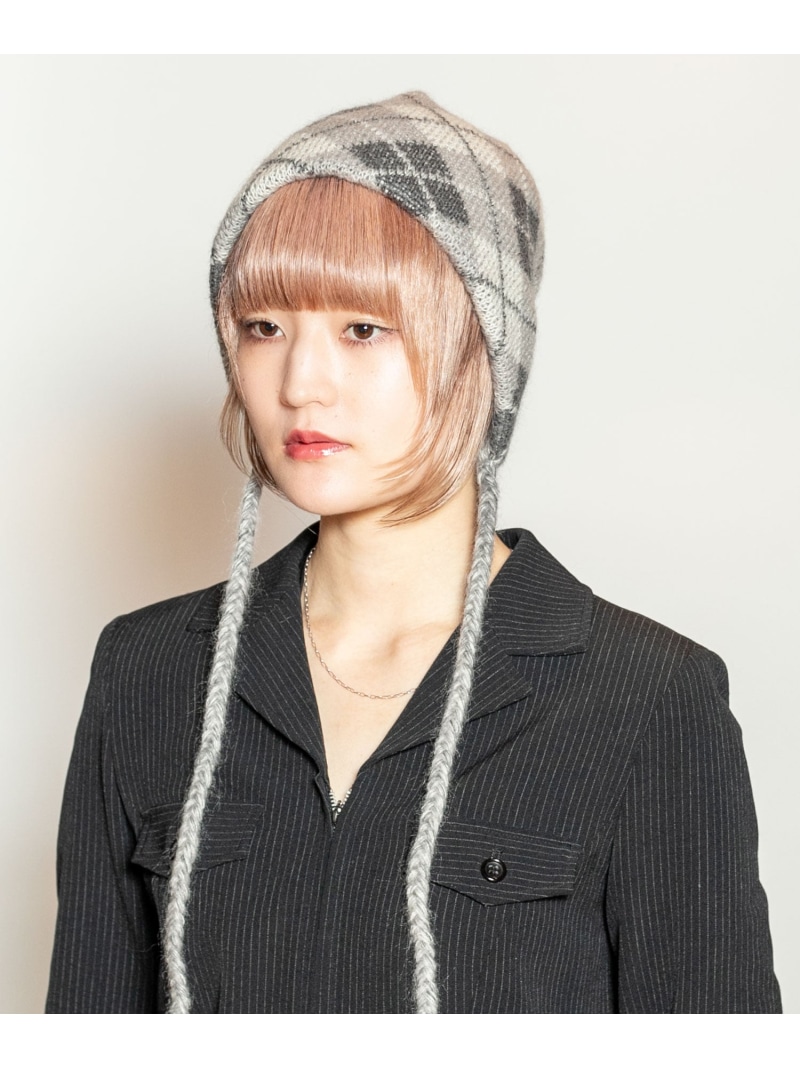 CA4LA DIAMOND CHECK KNIT カシラ 帽子 ニット帽・ビーニー ブルー ブラウン グレー【送料無料】 8,950円