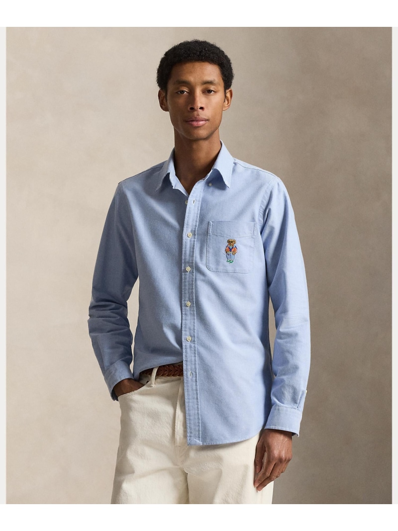 POLO RALPH LAUREN クラシック フィット Polo ベア オックスフォード シャツ ラルフローレン トップス シャツ・ブラウス ブルー【送料無料】| Fashion Men