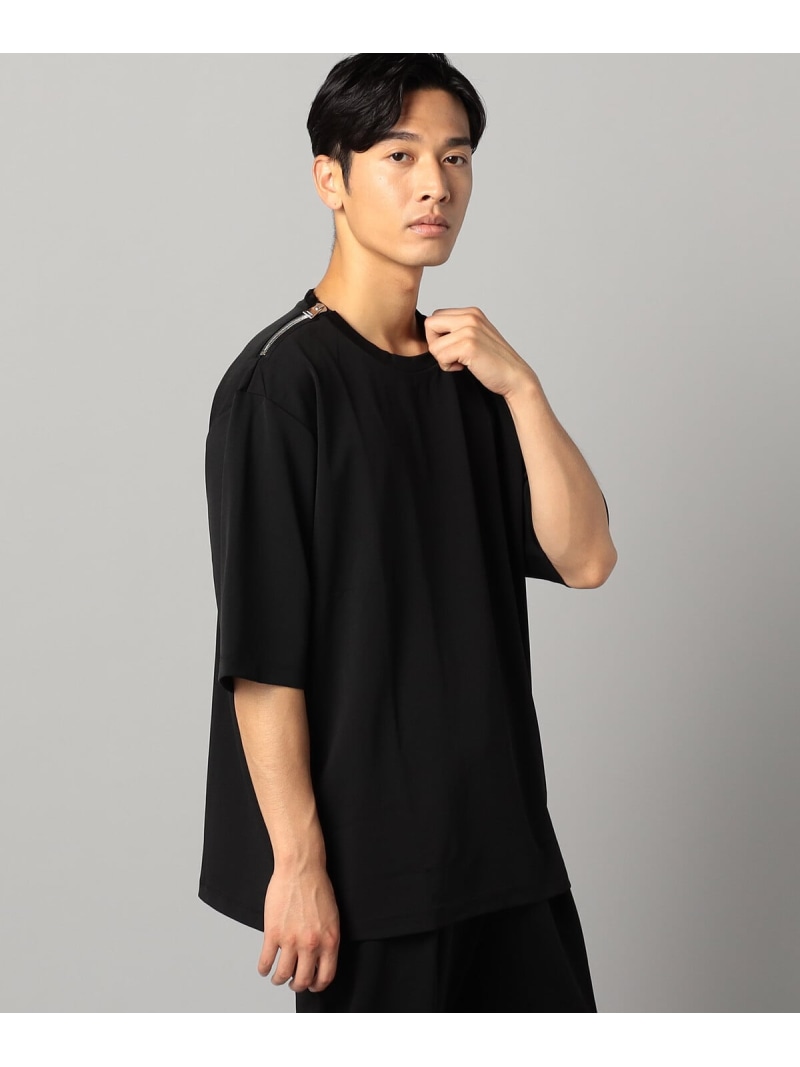 【SALE/30%OFF】COMME CA MEN 【COMME CA MEN】【ユーティリティ セットアップ】リラックス ショルダーZIPカットソー コムサメン トップス カットソー・Tシャツ ブラック グレー【RBA_E】【送料無料】