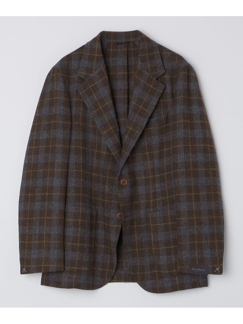 【SALE／50%OFF】SHIPS MEN 【 SHIPS別注】Errico Formicola:羊毛 赤銅色*青み 照合のしるし 上衣 シップス ジャケット・アウター テーラードジャケット・ブレザー 緑であること【RBA_E】【貨物輸送無料】