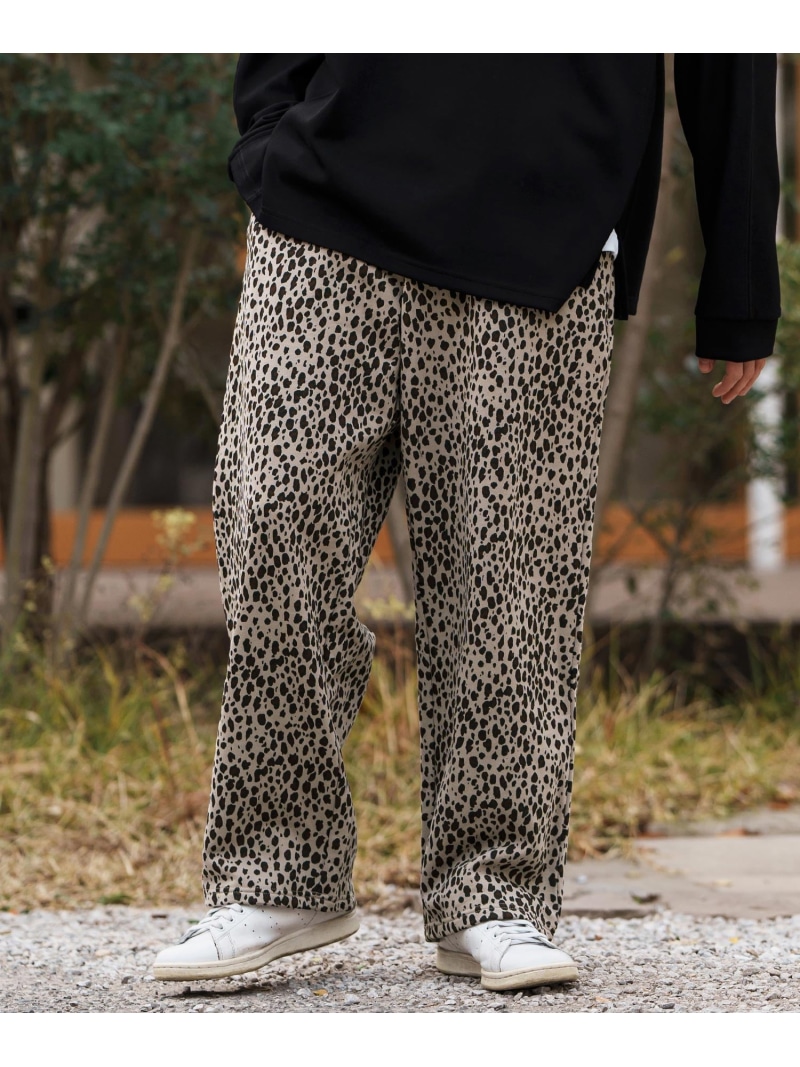 CAMBIO mp13311-Leopard Wide Straight Sweat Pants スウェットパンツ カンビオ パンツ その他のパンツ グレー【送料無料】